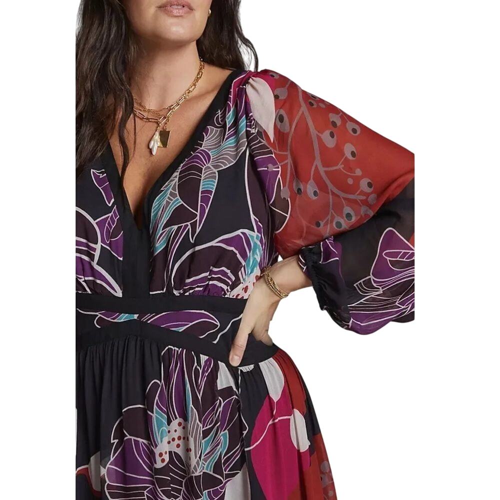 LetMeBe by Anthropologie Midi Dress Bold Print, Size Small new with tag - Picture 9 of 14